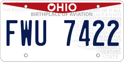 OH license plate FWU7422