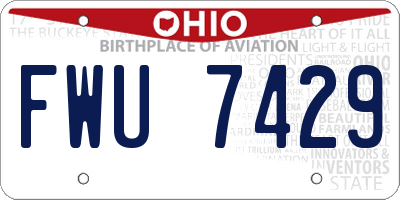 OH license plate FWU7429