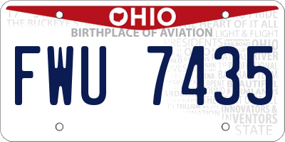 OH license plate FWU7435
