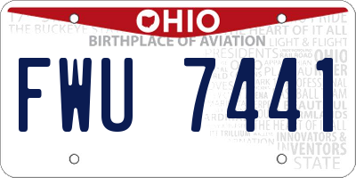 OH license plate FWU7441