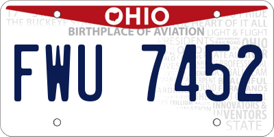 OH license plate FWU7452