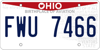 OH license plate FWU7466
