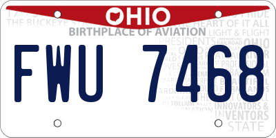 OH license plate FWU7468
