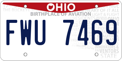 OH license plate FWU7469