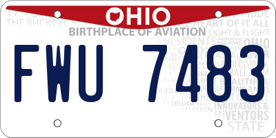 OH license plate FWU7483