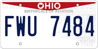 OH license plate FWU7484