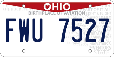 OH license plate FWU7527