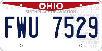 OH license plate FWU7529