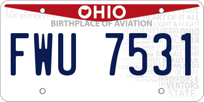 OH license plate FWU7531