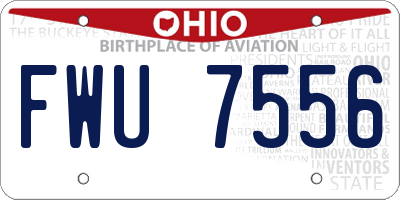 OH license plate FWU7556