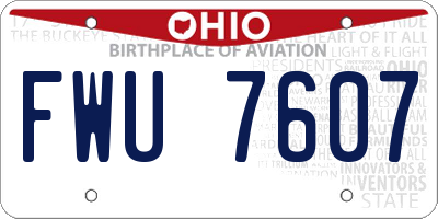 OH license plate FWU7607
