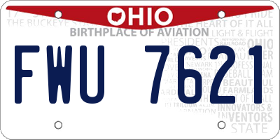 OH license plate FWU7621