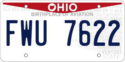 OH license plate FWU7622