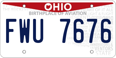 OH license plate FWU7676