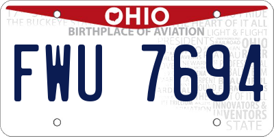 OH license plate FWU7694