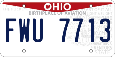 OH license plate FWU7713