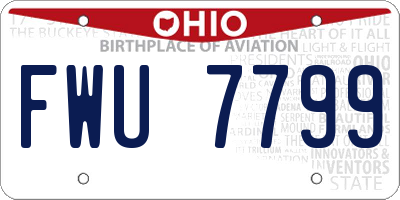 OH license plate FWU7799