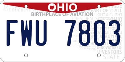 OH license plate FWU7803