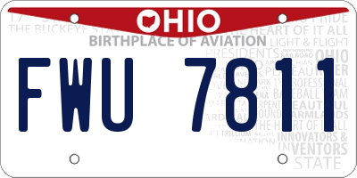 OH license plate FWU7811