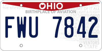 OH license plate FWU7842