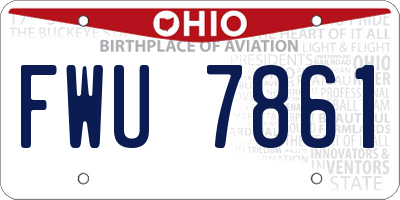 OH license plate FWU7861