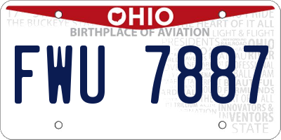 OH license plate FWU7887