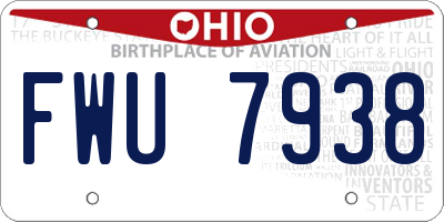 OH license plate FWU7938
