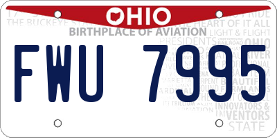OH license plate FWU7995