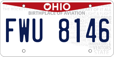 OH license plate FWU8146