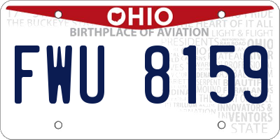 OH license plate FWU8159