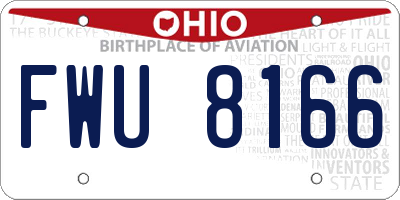 OH license plate FWU8166