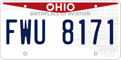 OH license plate FWU8171