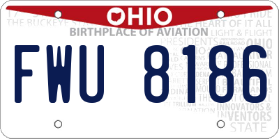 OH license plate FWU8186