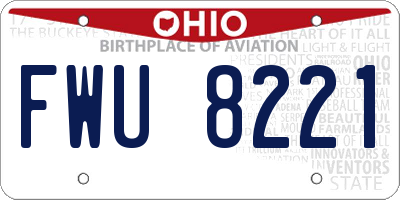 OH license plate FWU8221