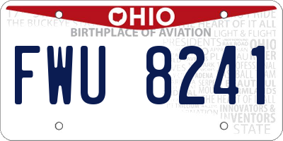 OH license plate FWU8241