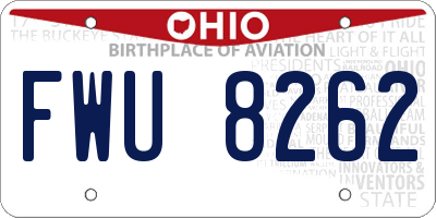 OH license plate FWU8262