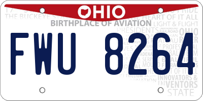 OH license plate FWU8264