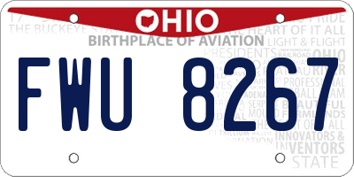 OH license plate FWU8267