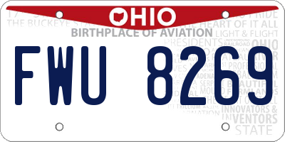 OH license plate FWU8269