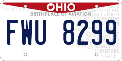 OH license plate FWU8299