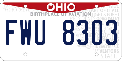 OH license plate FWU8303