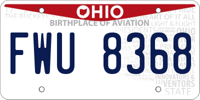 OH license plate FWU8368