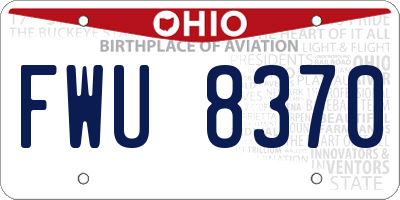 OH license plate FWU8370