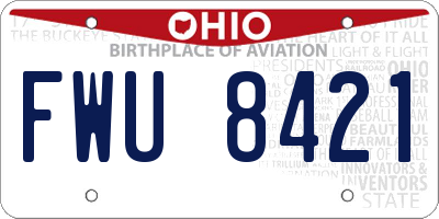 OH license plate FWU8421