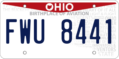 OH license plate FWU8441
