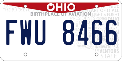 OH license plate FWU8466