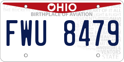 OH license plate FWU8479