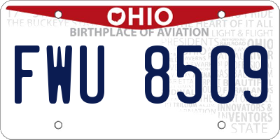 OH license plate FWU8509