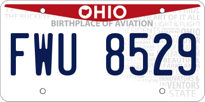 OH license plate FWU8529