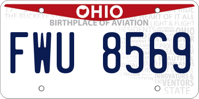 OH license plate FWU8569